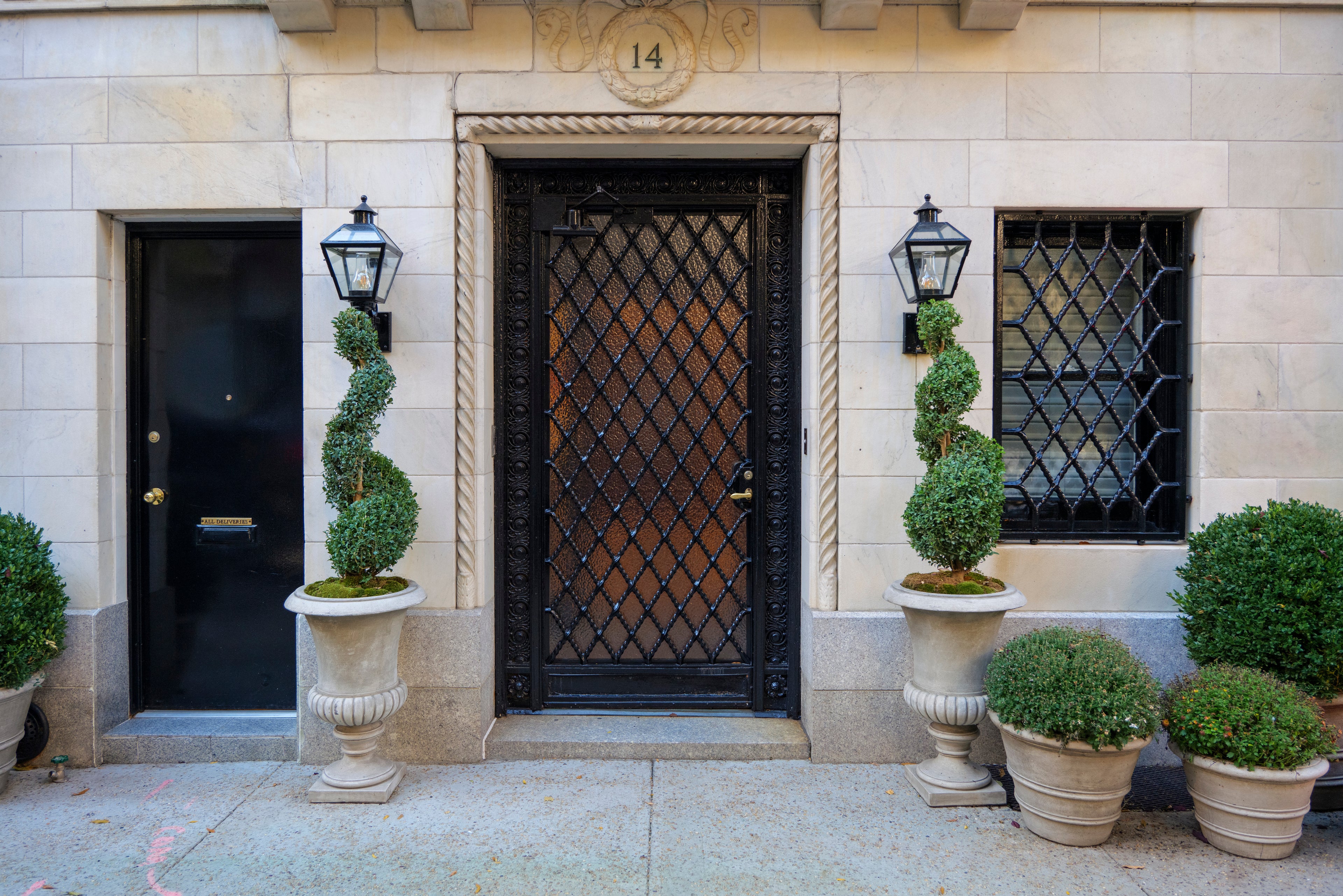 Wrought iron double entry door with scrollwork – Royal Iron Doors